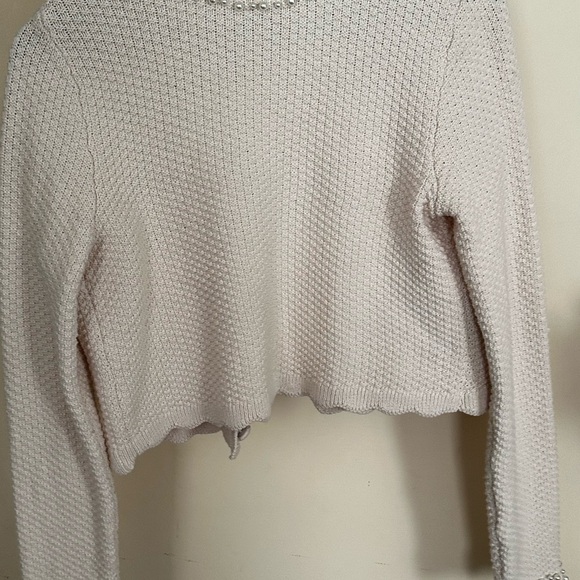 House of Harlow 1960 Beige Cardigan with Pearl Details - Picture 4 of 4